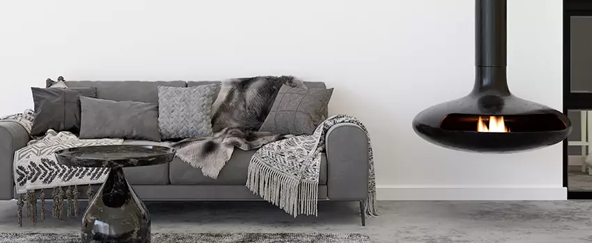 Circular Hanging Fireplace Installation Services in Oswego, IL