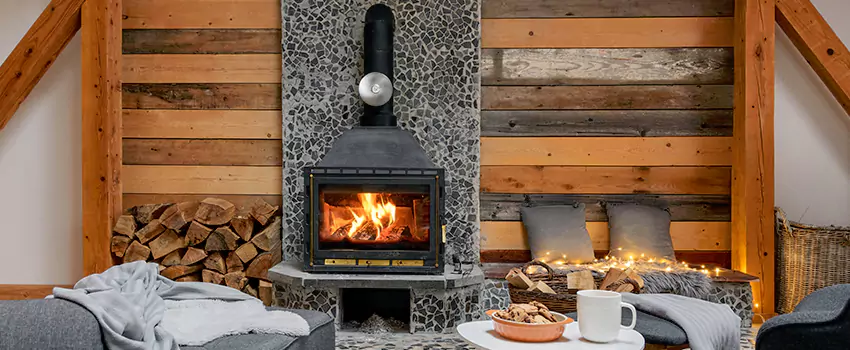 Thelin Hearth Products Direct Vent Gas Stove Fireplace Inspection in Oswego, Illinois